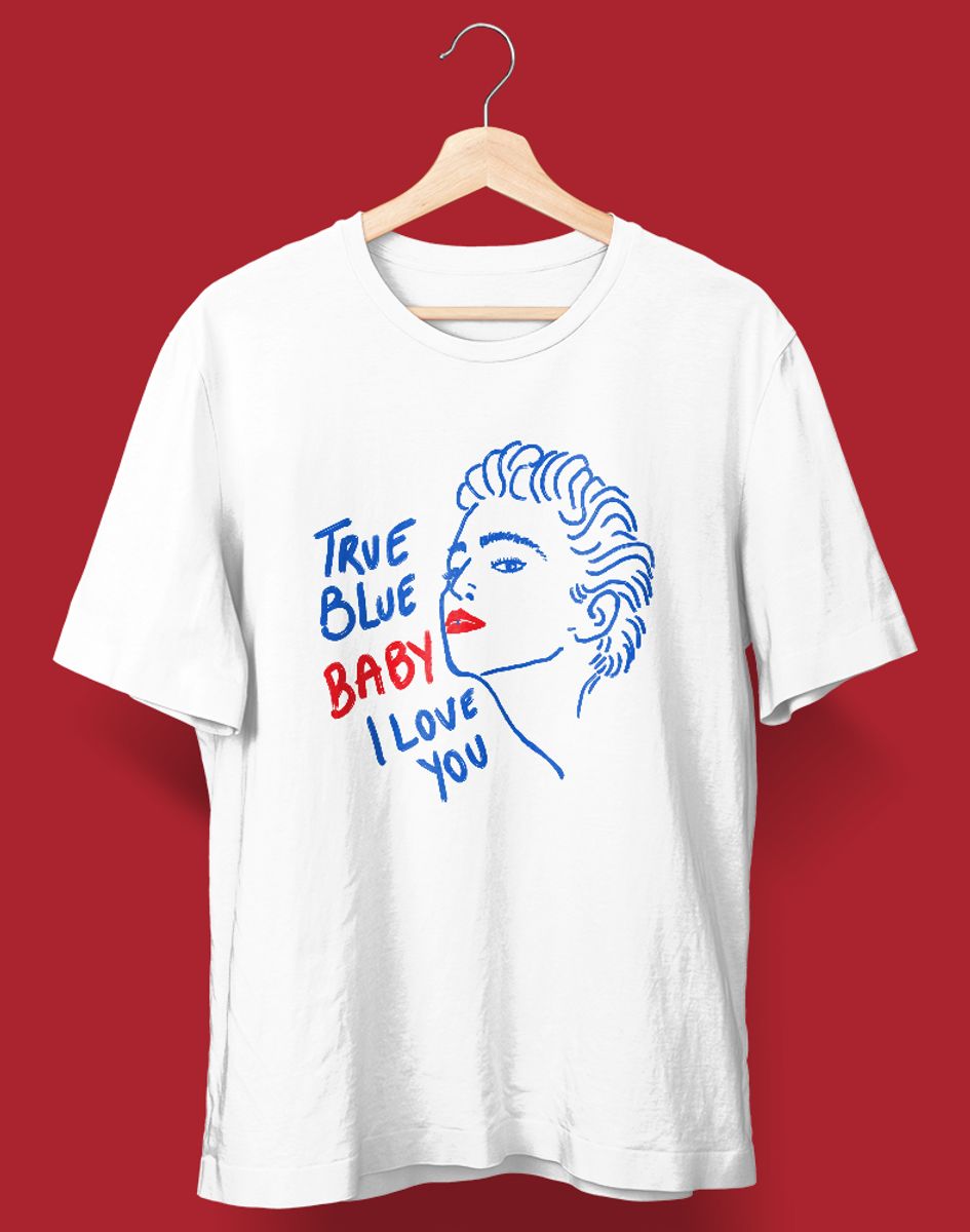 Nome do produto: Camiseta True Blue (Desenho) BRANCA