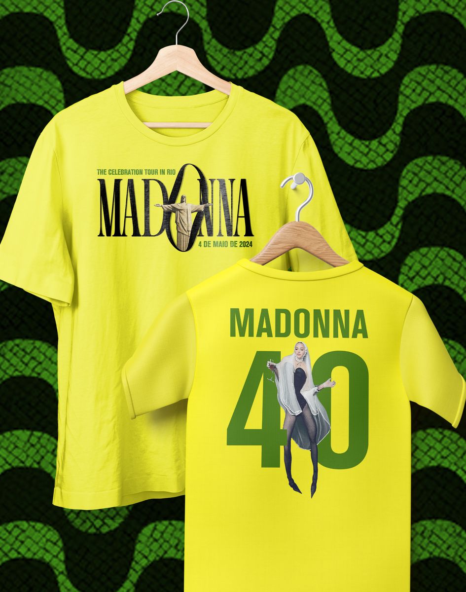 Nome do produto: Camiseta Brasileira Celebration Tour (Amarela ou Branca)