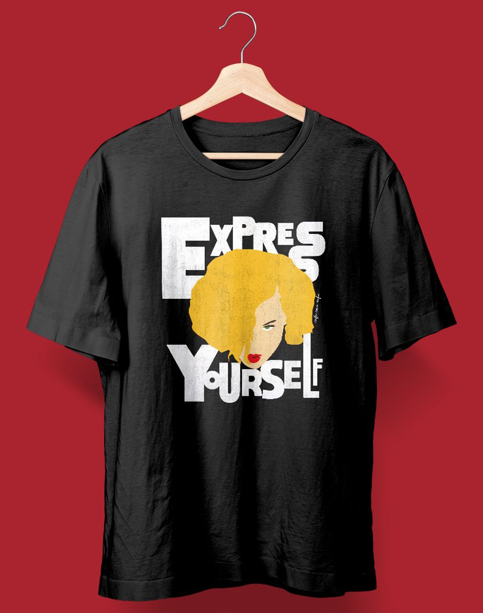 Nome do produto: Camiseta Express Yourself (Madonna) PRETA/VERDE/VERMELHA
