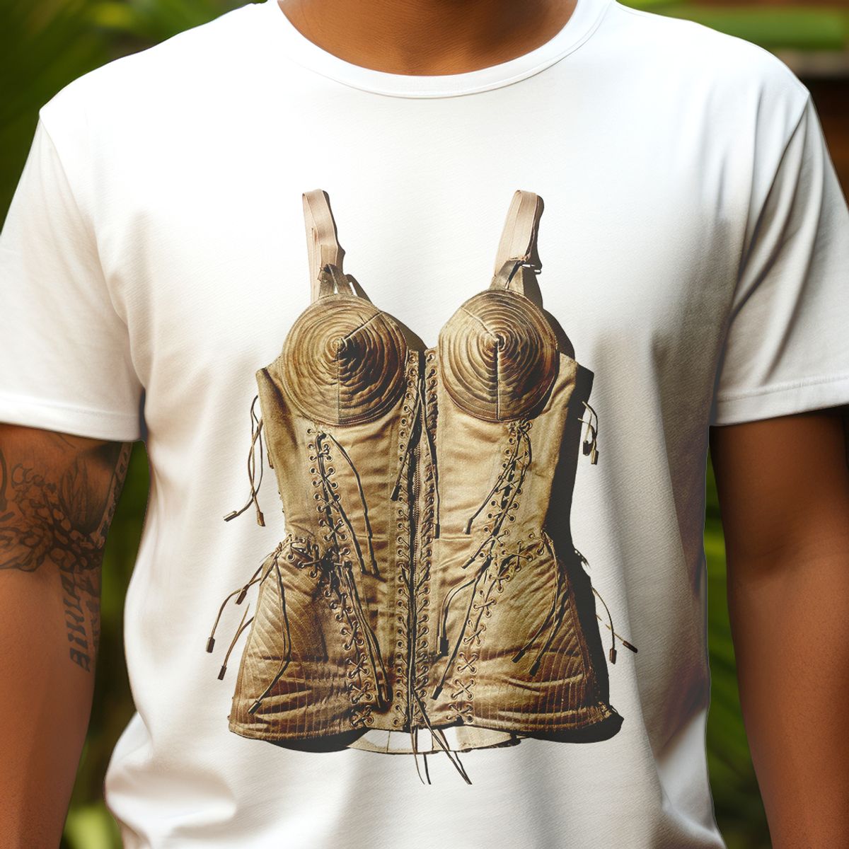 Nome do produto: Camiseta corset Jean Paul Gaultier (Genérica Version)