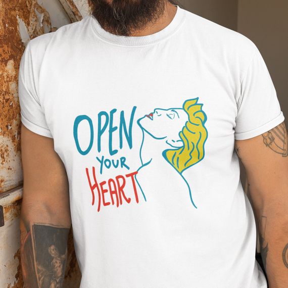 Camiseta Desenho Madonna (Open Your Heart)