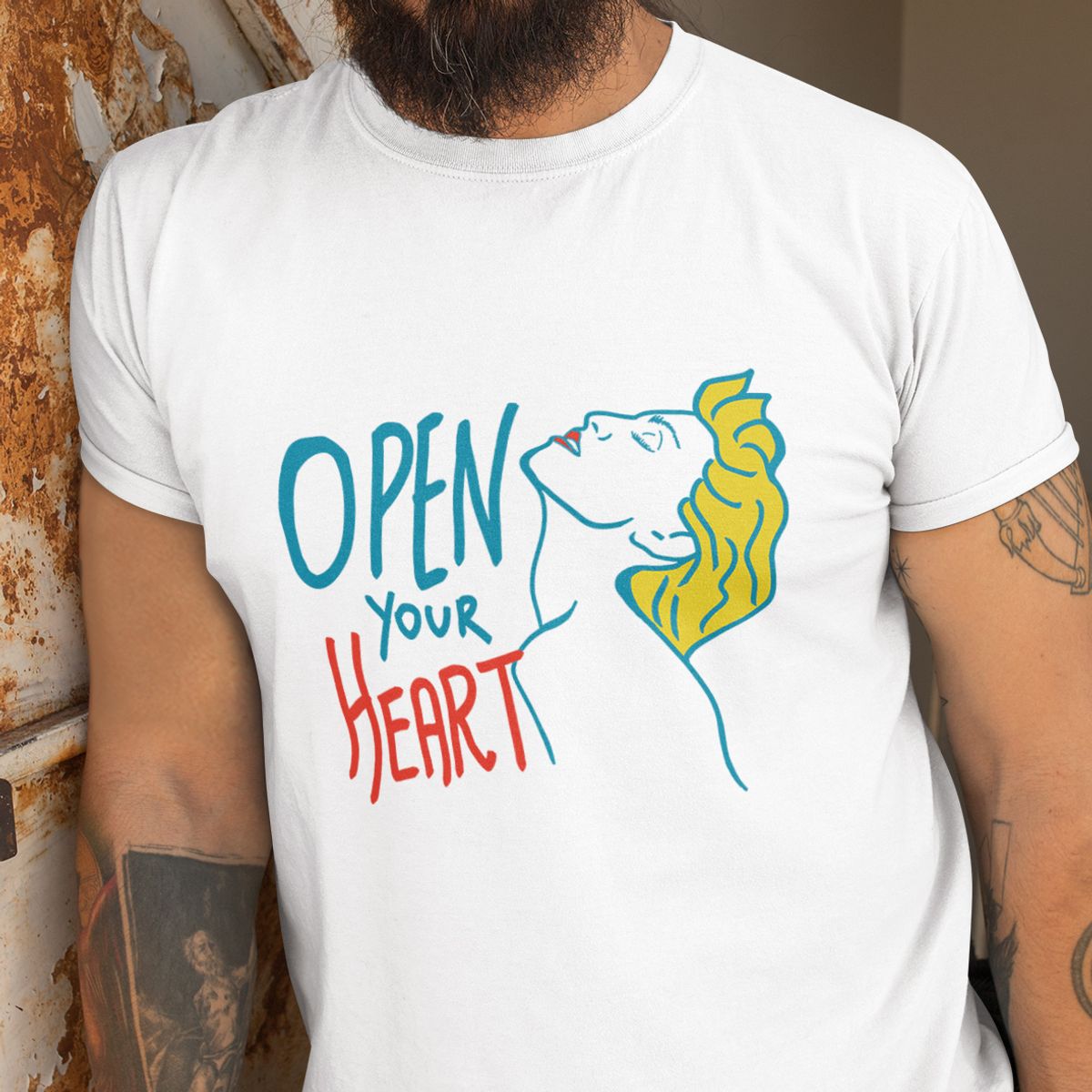Nome do produto: Camiseta Desenho Madonna (Open Your Heart)
