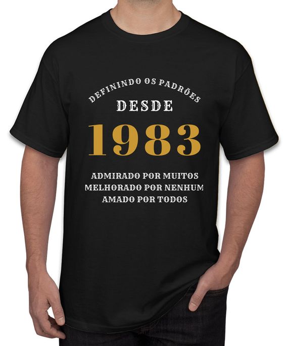 Camiseta Aniversário Admirado Desde 1983