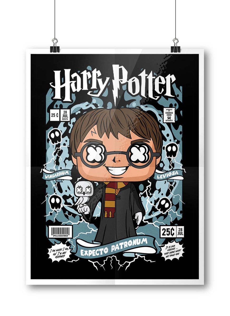 Nome do produto: Poster Harry Potter Funko Pop