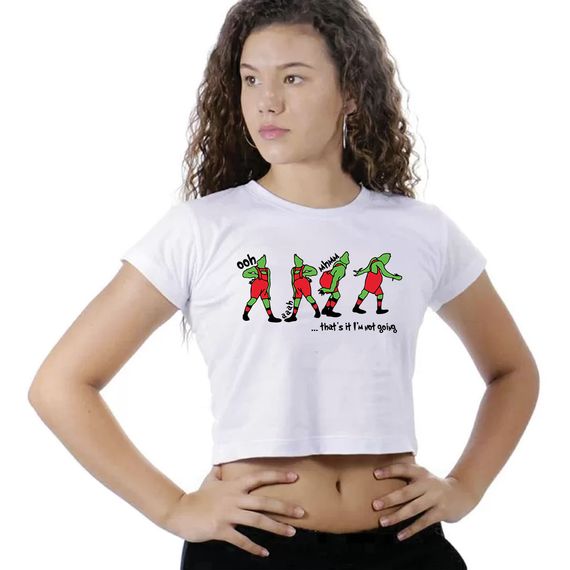 Camiseta Cropped Grinch Thats It Im Not Going