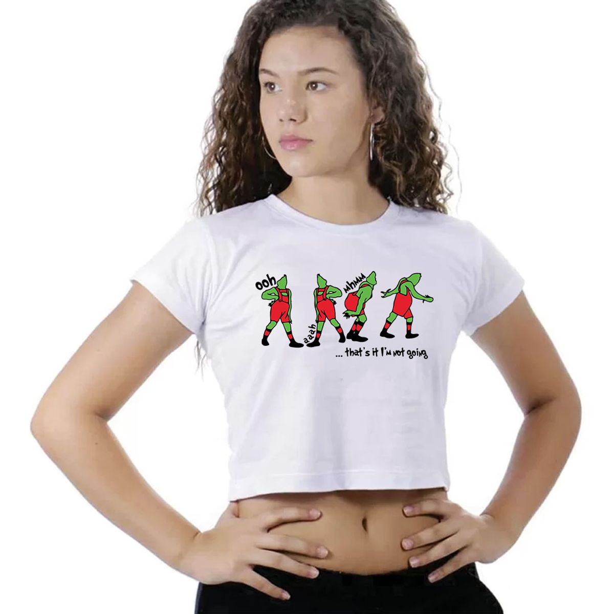 Nome do produto: Camiseta Cropped Grinch Thats It Im Not Going