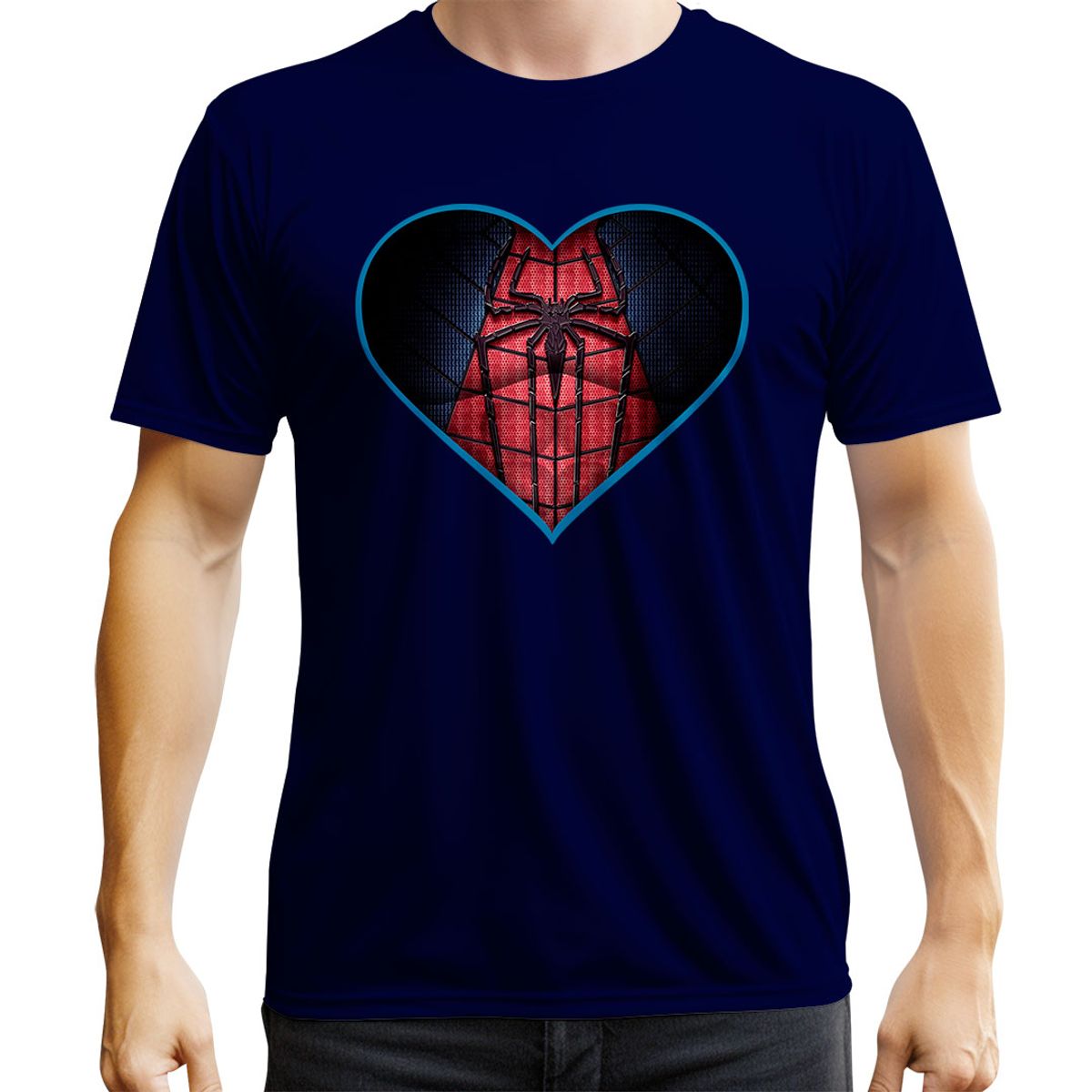 Nome do produto: Camiseta Coração de Herói Homem Aranha v1