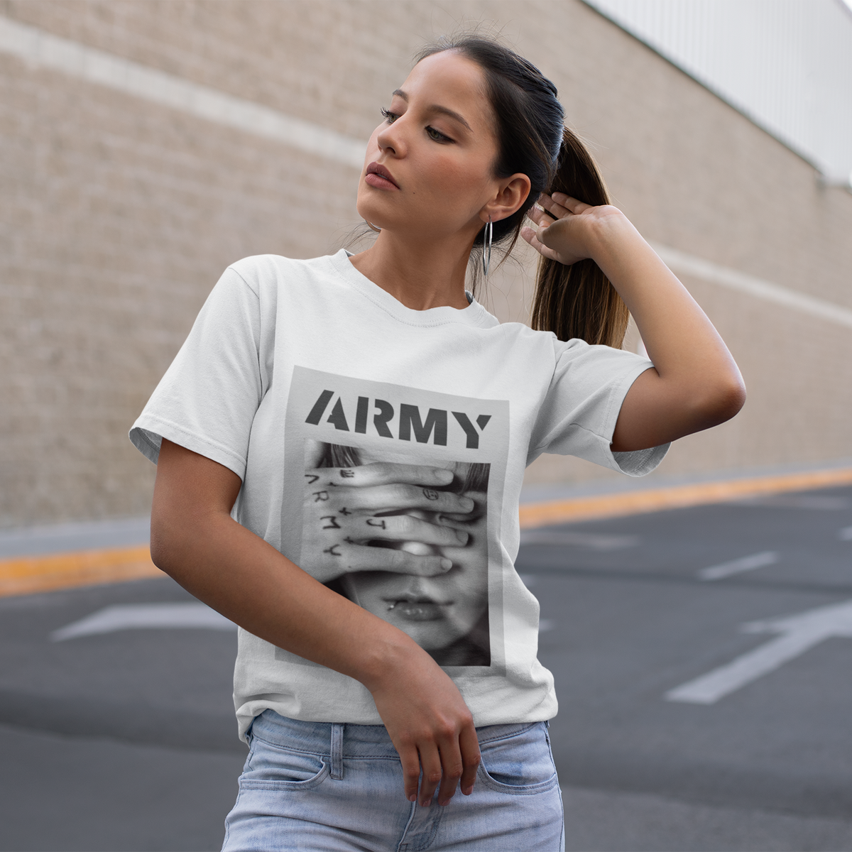 Nome do produto: T-SHIRT BABY LONG ARMY