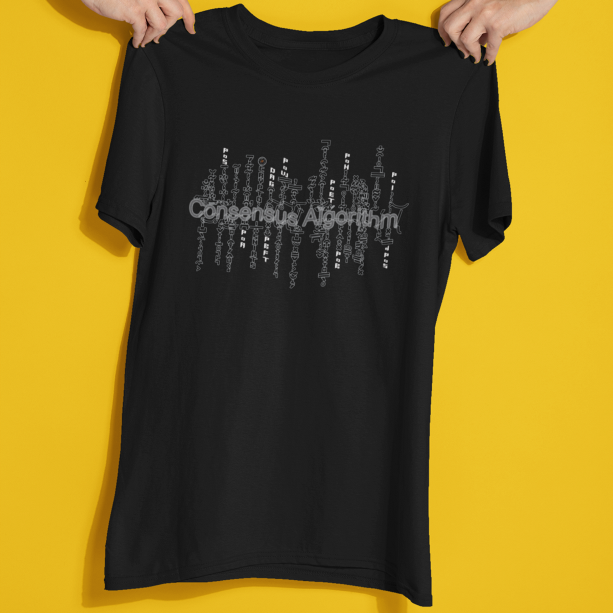 Nome do produto: Camiseta CryptoShirts 18 - Consensus Algorithm