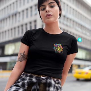 Camiseta Feminina Bitcoin minimalista  - IA Art Design