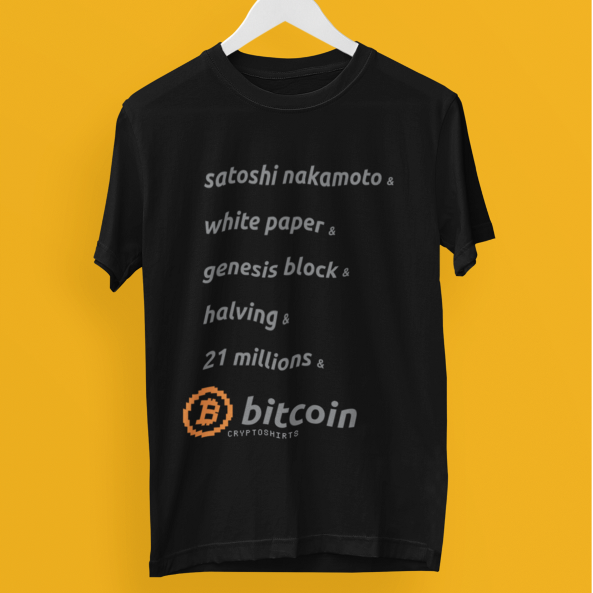 Nome do produto: Camiseta CryptoShirts 10 - & Bitcoin