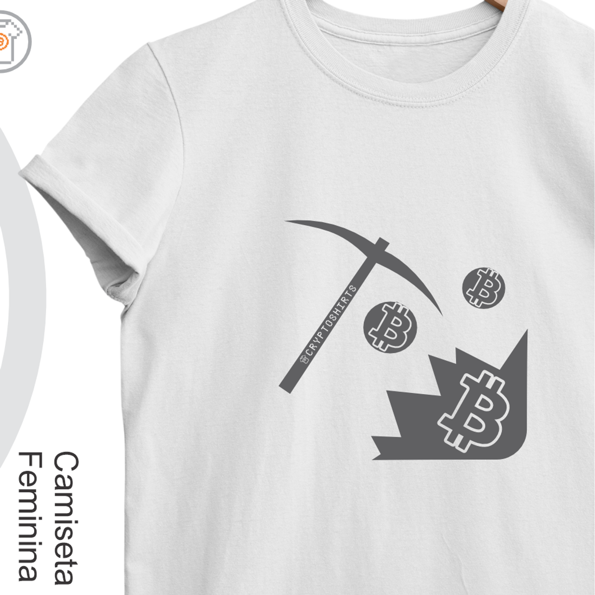 Nome do produto: Camiseta fem Bitcoin Minning 28