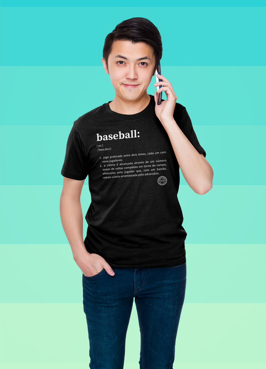 Nome do produto: Camiseta Baseball - Dicionário