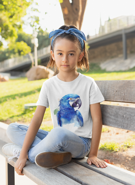 T-Shirt Arara Azul - 2 a 8 anos