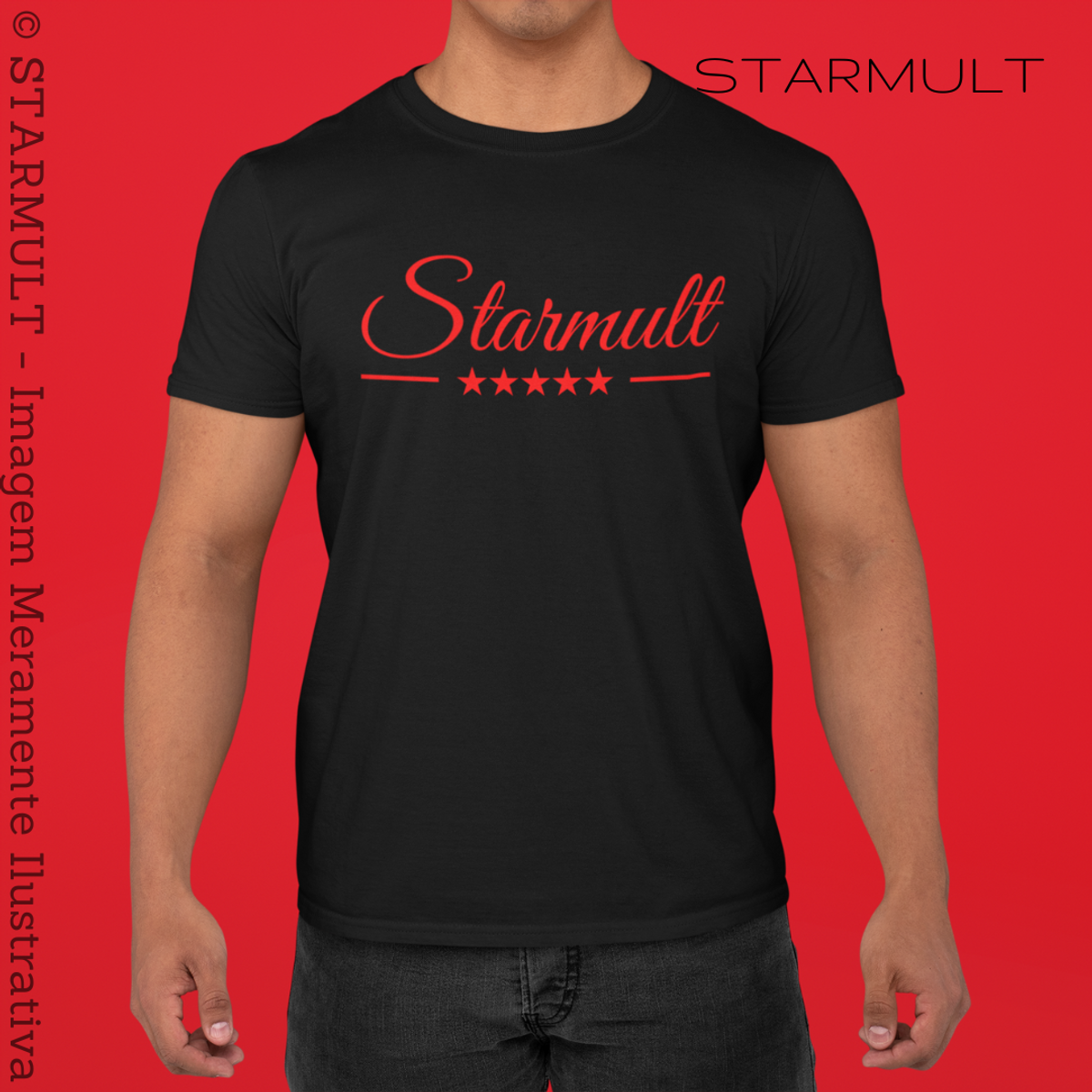 Nome do produto: CAMISETA - FIVE STARS (RED) STARMULT