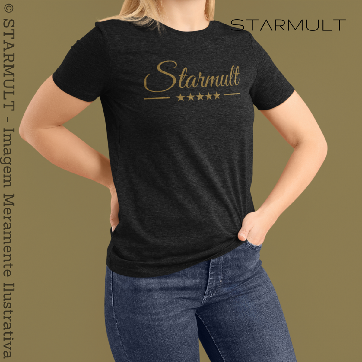 Nome do produto: CAMISETA - FIVE STARS (GOLD) STARMULT