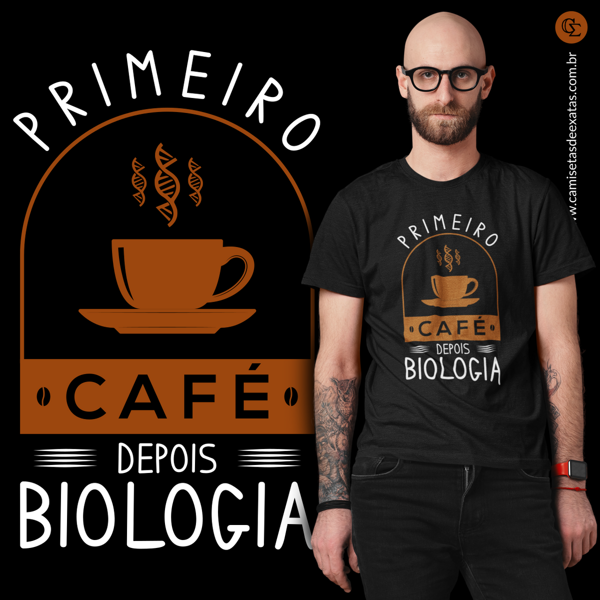 Nome do produto: PRIMEIRO CAFÉ DEPOIS BIOLOGIA [UNISSEX]