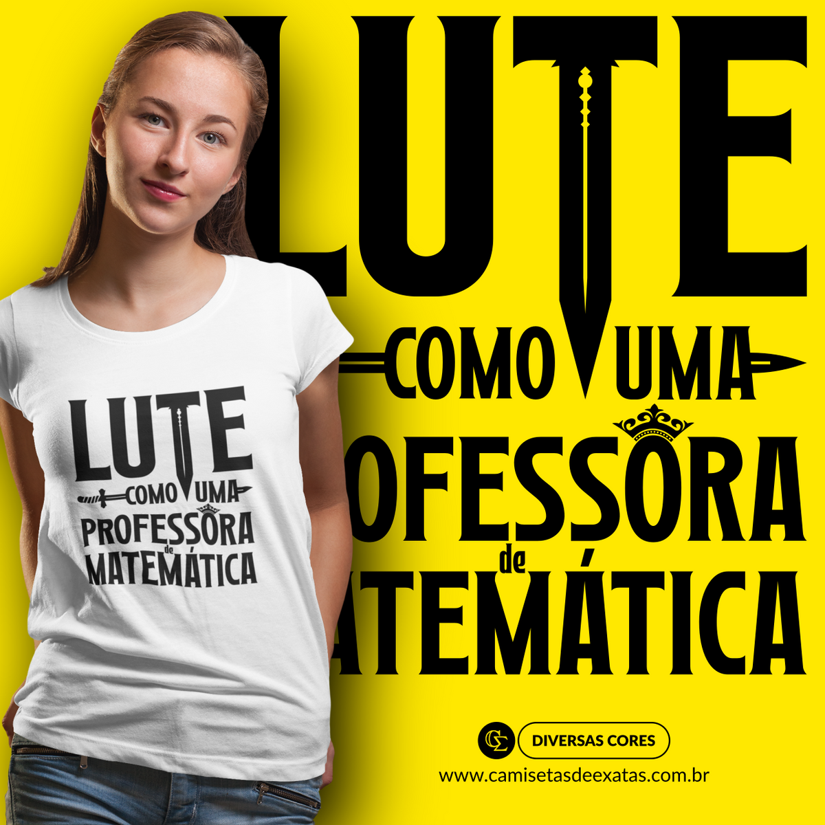 Nome do produto: LUTE COMO UMA PROFESSORA DE MATEMÁTICA [3] [BABY LONG]