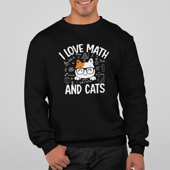 I LOVE MATH AND CATS [2] [MOLETOM UNISSEX]