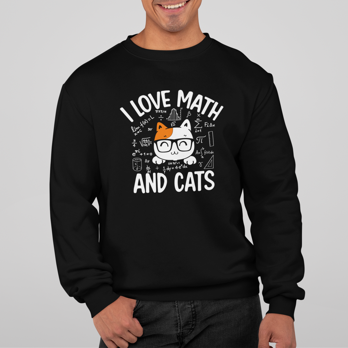 Nome do produto: I LOVE MATH AND CATS [2] [MOLETOM UNISSEX]