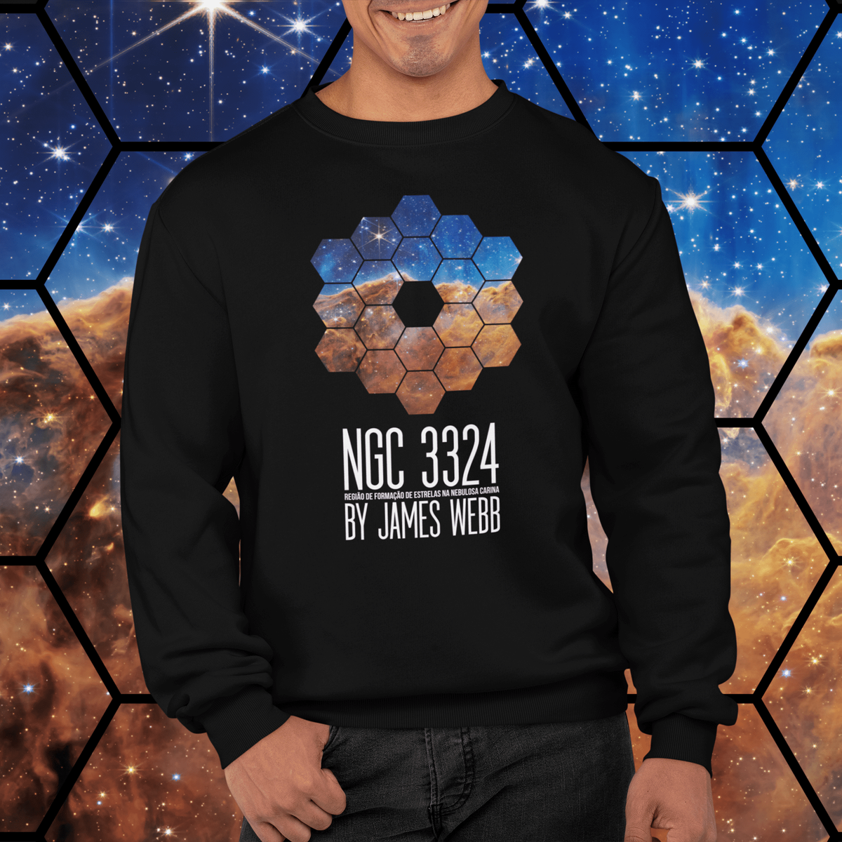 Nome do produto: NEBULOSA CARINA - JAMES WEBB [MOLETOM UNISSEX]