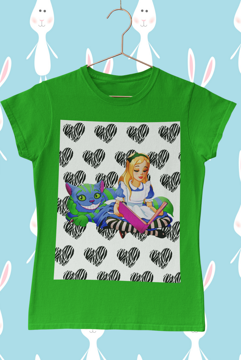 Nome do produto: Camiseta Baby Long Alice Wonder Cat 