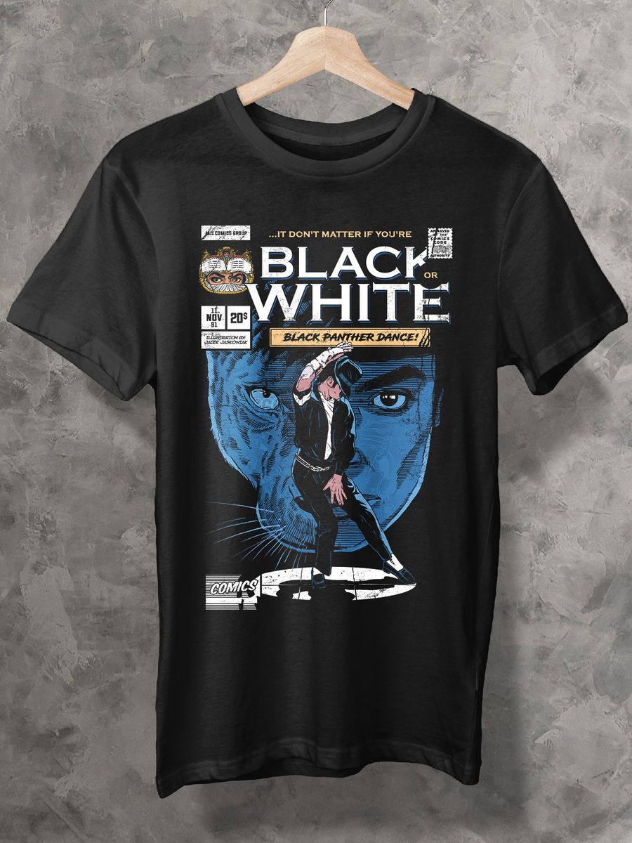 Nome do produto: CAMISETA - PS - MICHAEL JACKSON - BLACK OR WHITE