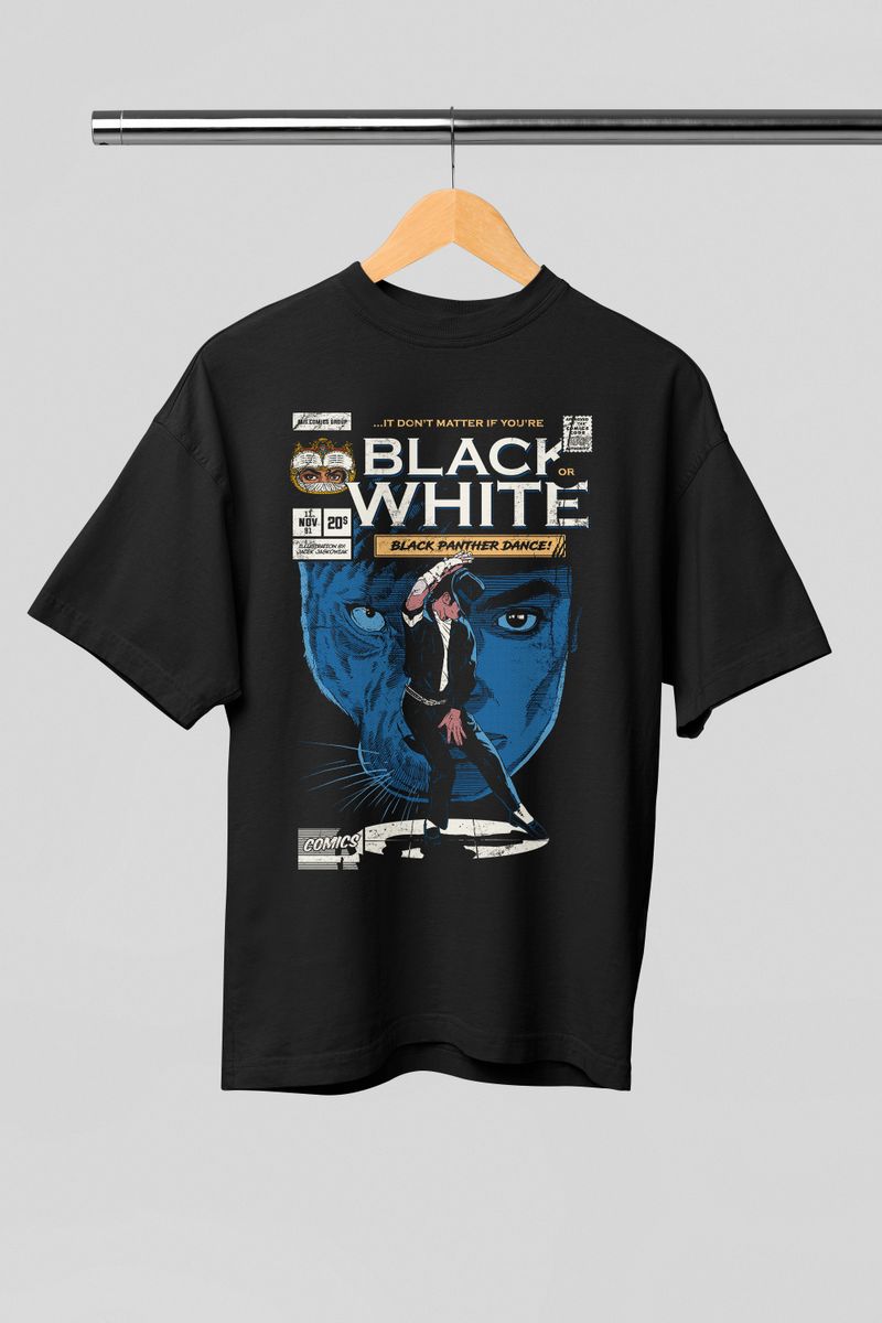 Nome do produto: OVERSIZED - MICHAEL JACKSON - BLACK OR WHITE