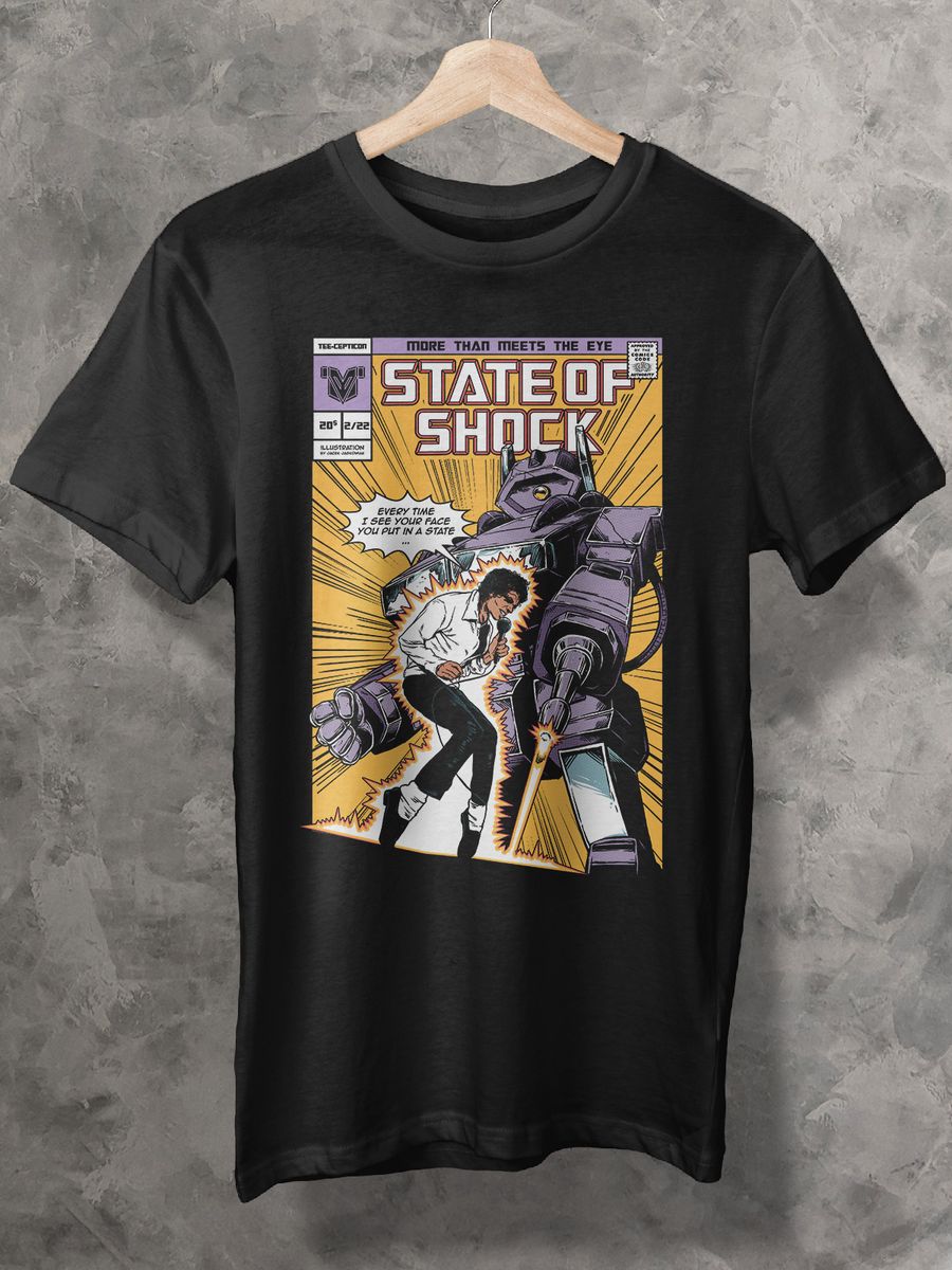 Nome do produto: CAMISETA - MICHAEL JACKSON - STATE OF SHOCK