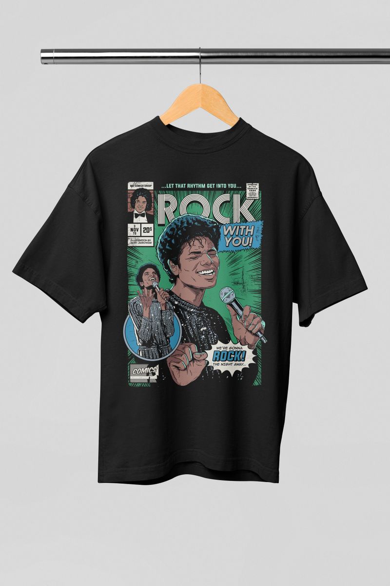 Nome do produto: OVERSIZED - MICHAEL JACKSON - ROCK WITH YOU