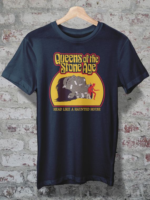 CAMISETA - QUEENS OF THE STONE AGE - HEAD LIKE A HAUNTED HOUSE