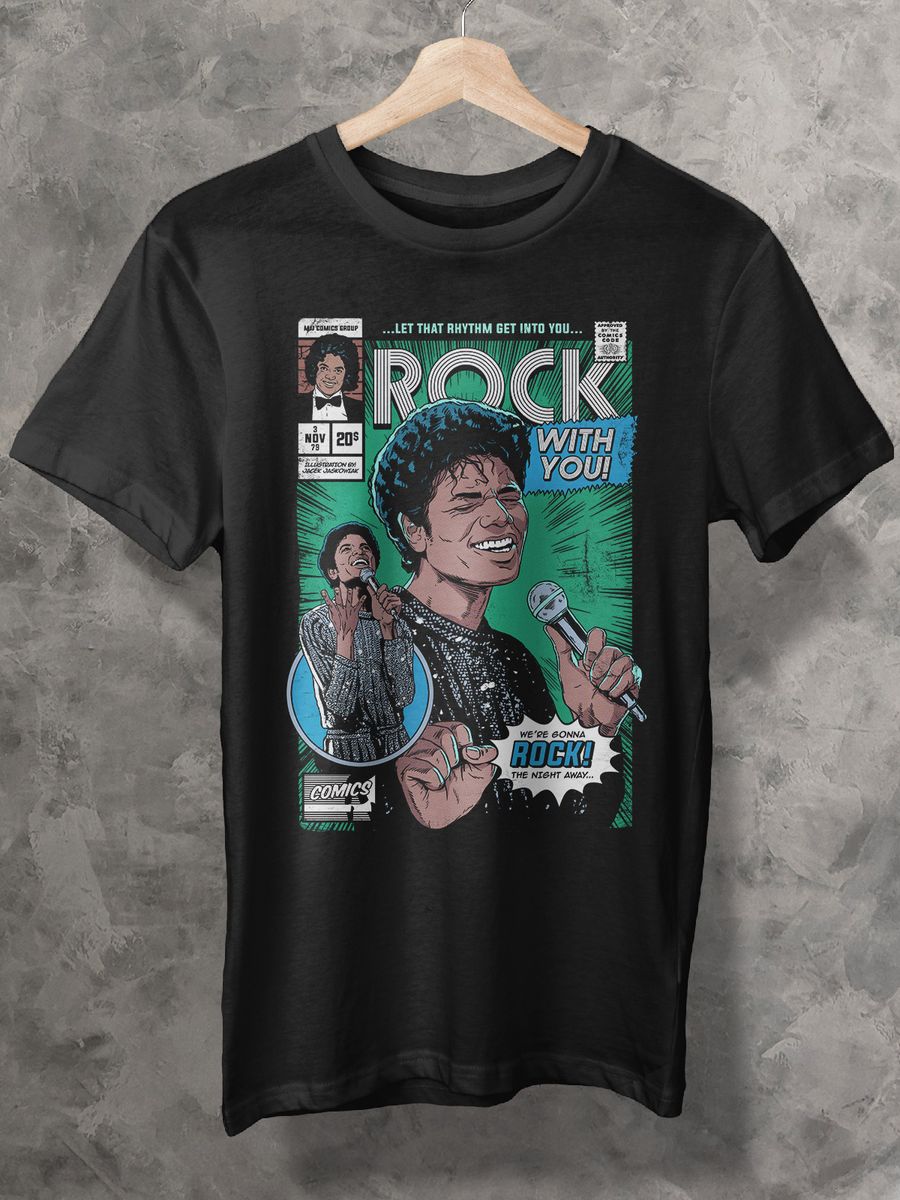 Nome do produto: CAMISETA - MJ - ROCK WITH YOU