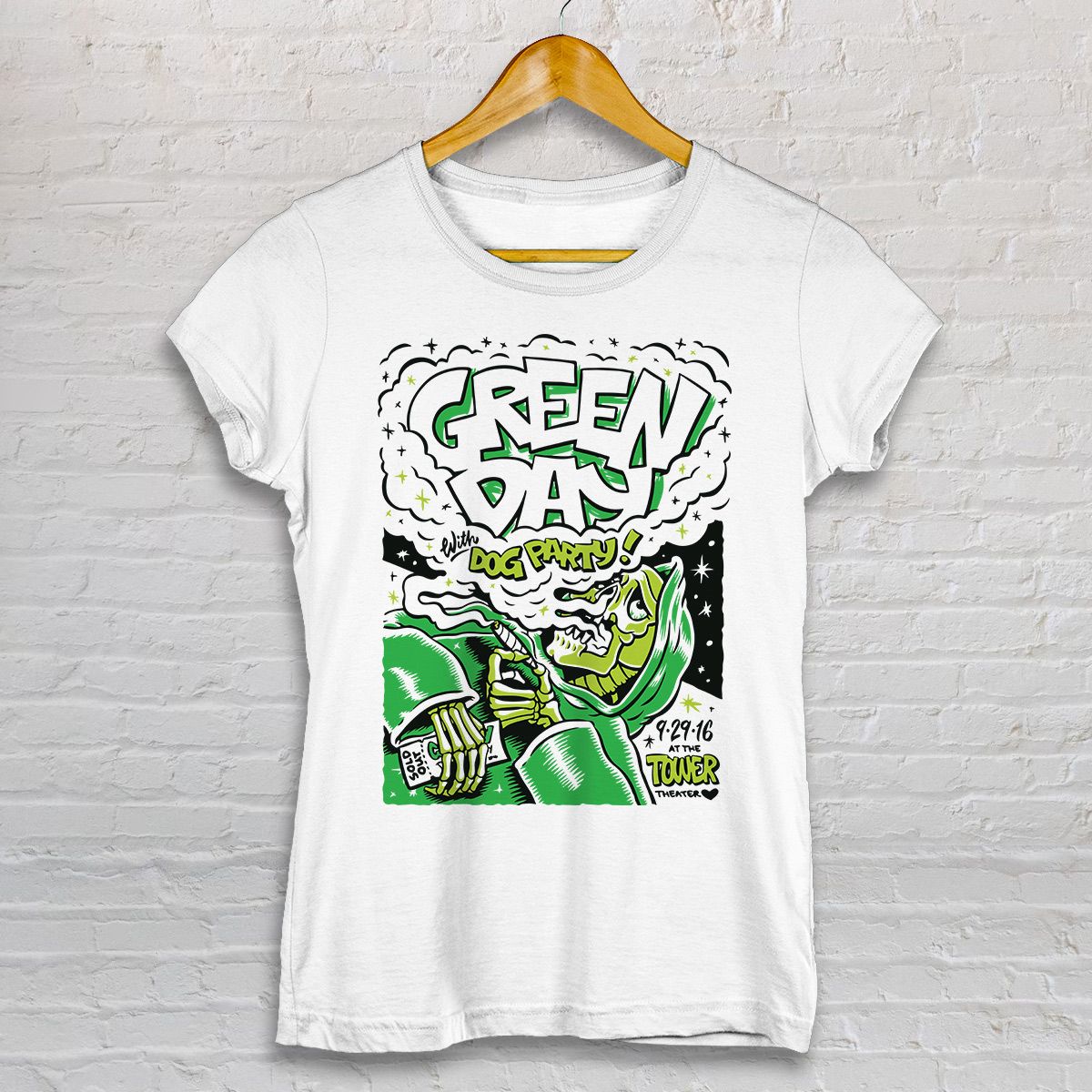 Nome do produto: BABY LOOK - GREEN DAY - TOWER THEATER