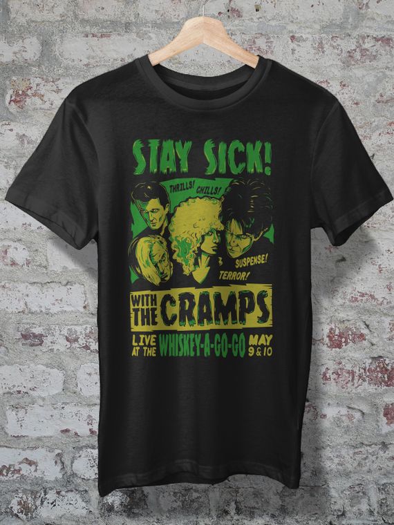 CAMISETA - PS - THE CRAMPS - WHISKEY-A-GO-GO