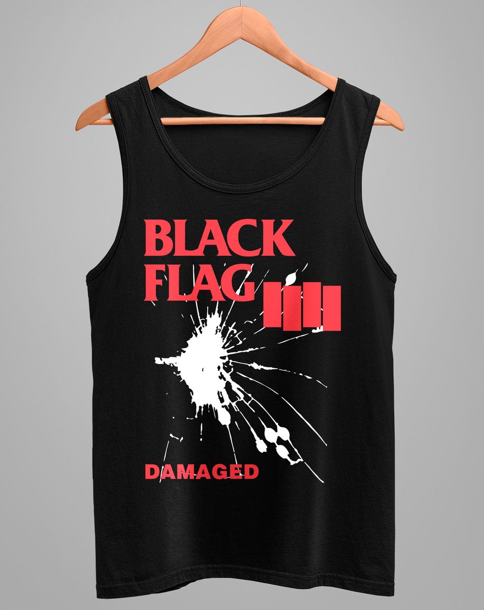 Nome do produto: REGATA - BLACK FLAG - DAMAGE