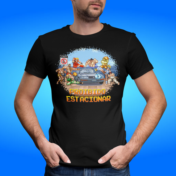 Camiseta Street Fighter - Proibido estacionar