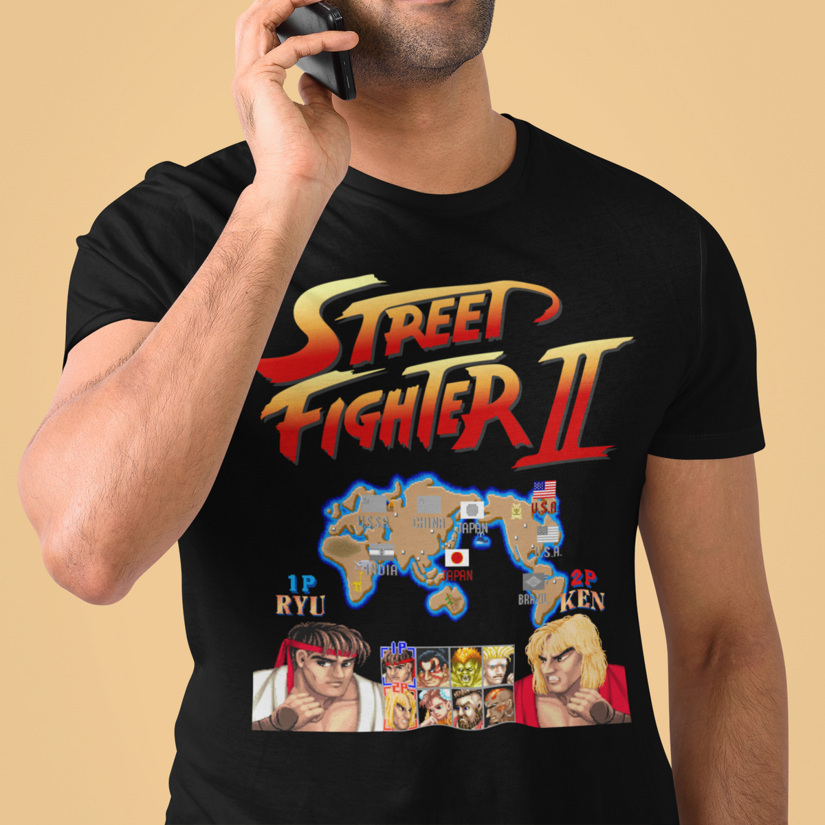 Nome do produto: Camiseta Street Fighter 2 - Select Player