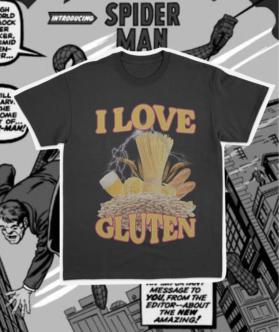 CAMISETA I LOVE GLUTEN