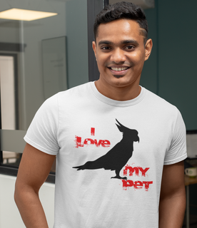 Nome do produto T-Shirt Quality - I Love My Pet - Cacatua