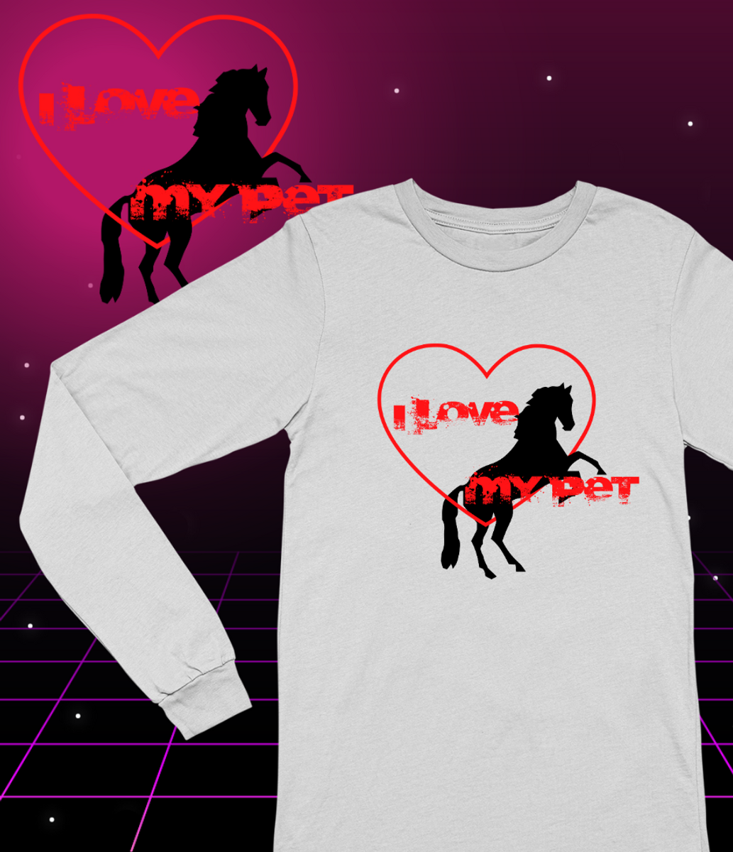 Nome do produto: Moletom - I Love My Pet - Cavalo