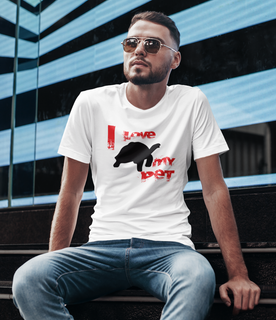 Nome do produtoT-Shirt Quality - I Love My Pet - Tartaruga