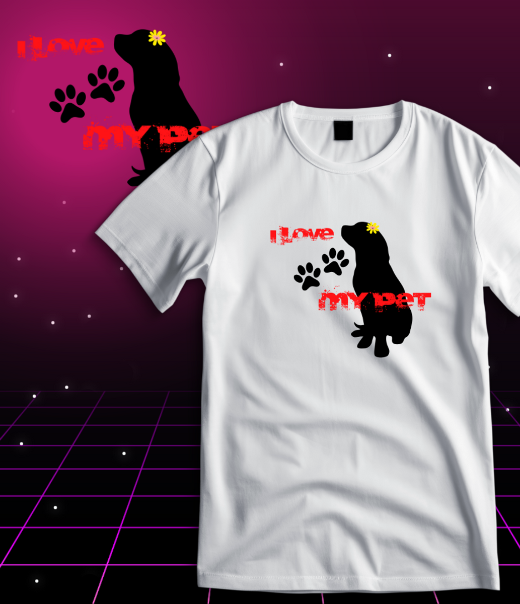 Nome do produto: T-Shirt Quality -  I Love My Pet - Senhor Cachorro