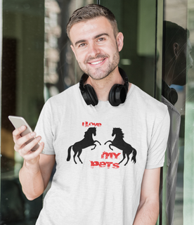 Nome do produtoT-Shirt Quality - I Love Pet - Cavalos