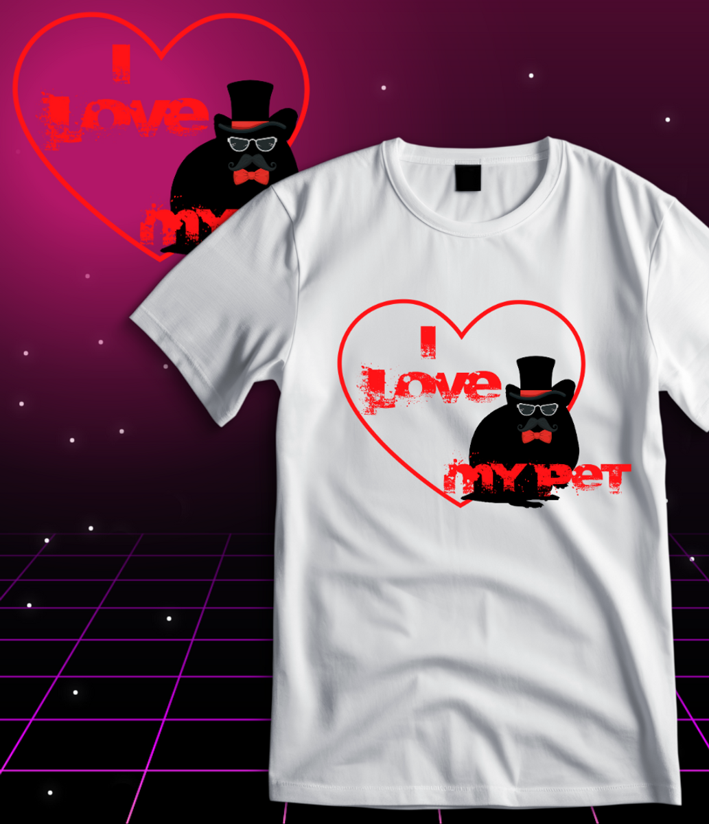 Nome do produto:  T-Shirt Quality -  I Love Pet - Sr. Hamster