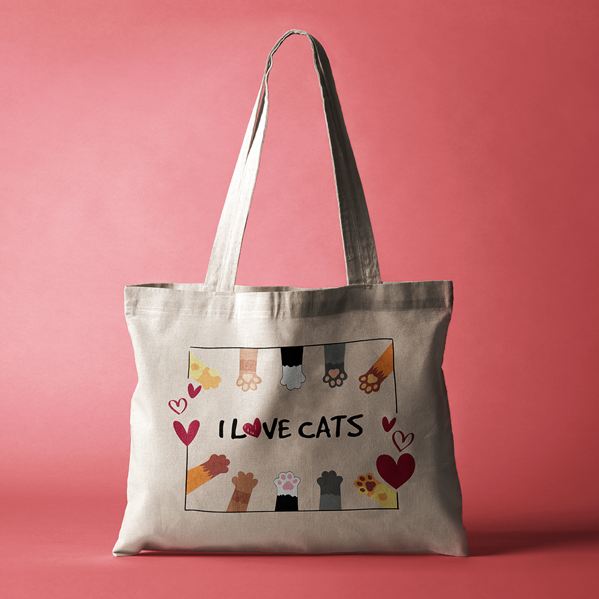 Nome do produto: ECOBAG LOVE CATS