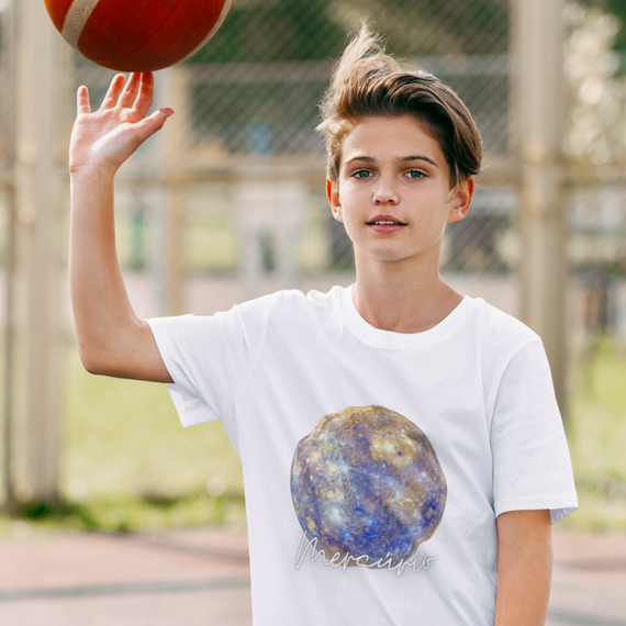 Camiseta Kids Planeta Mercúrio (10 a 14)
