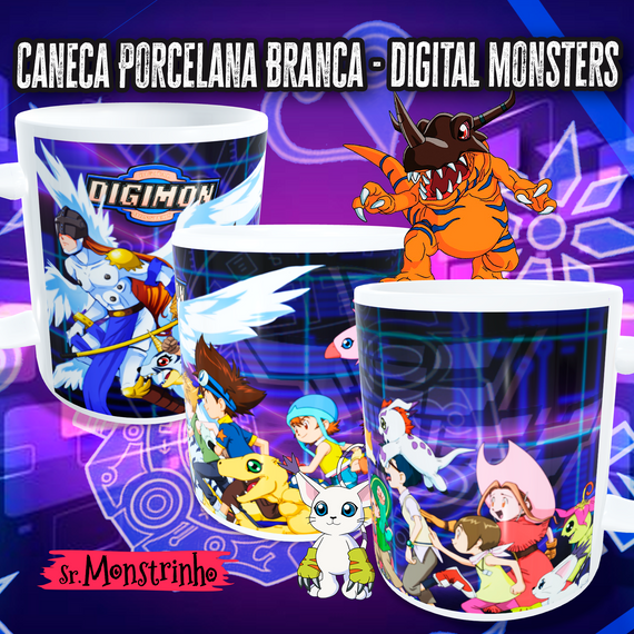 Caneca Digital Monsters - Sr. Monstrinho