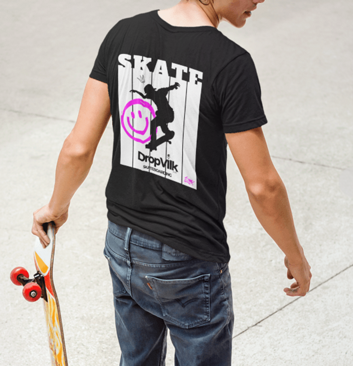 Nome do produto: Camiseta Skate estampa nas costas