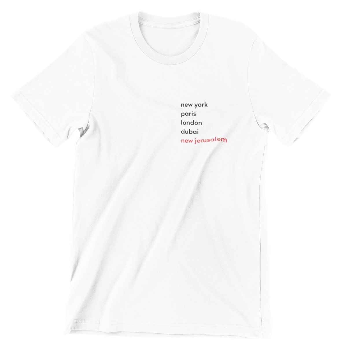 Nome do produto: 0021 - Camiseta Unissex New Jerusalem