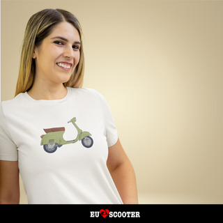Camisa Classic - Scooter Verde Aquarela - Feminina